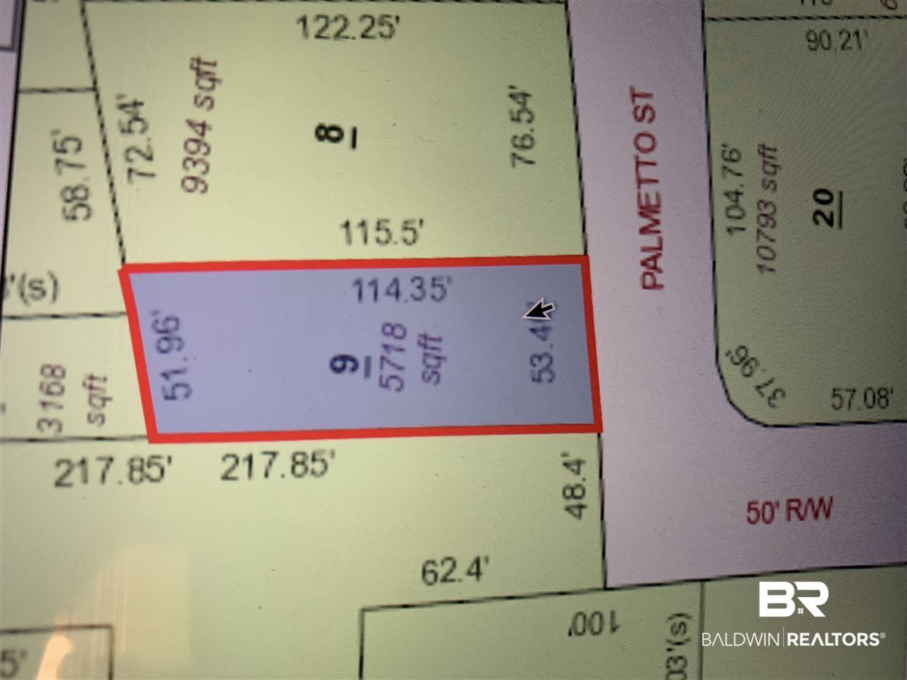 1214 Palmetto Street Mobile, AL 36604 - Photo 9 of 9 Parcel - Lot Dimensions