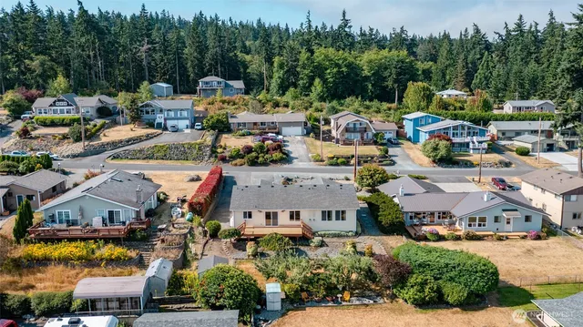 an aerial view of multiple house