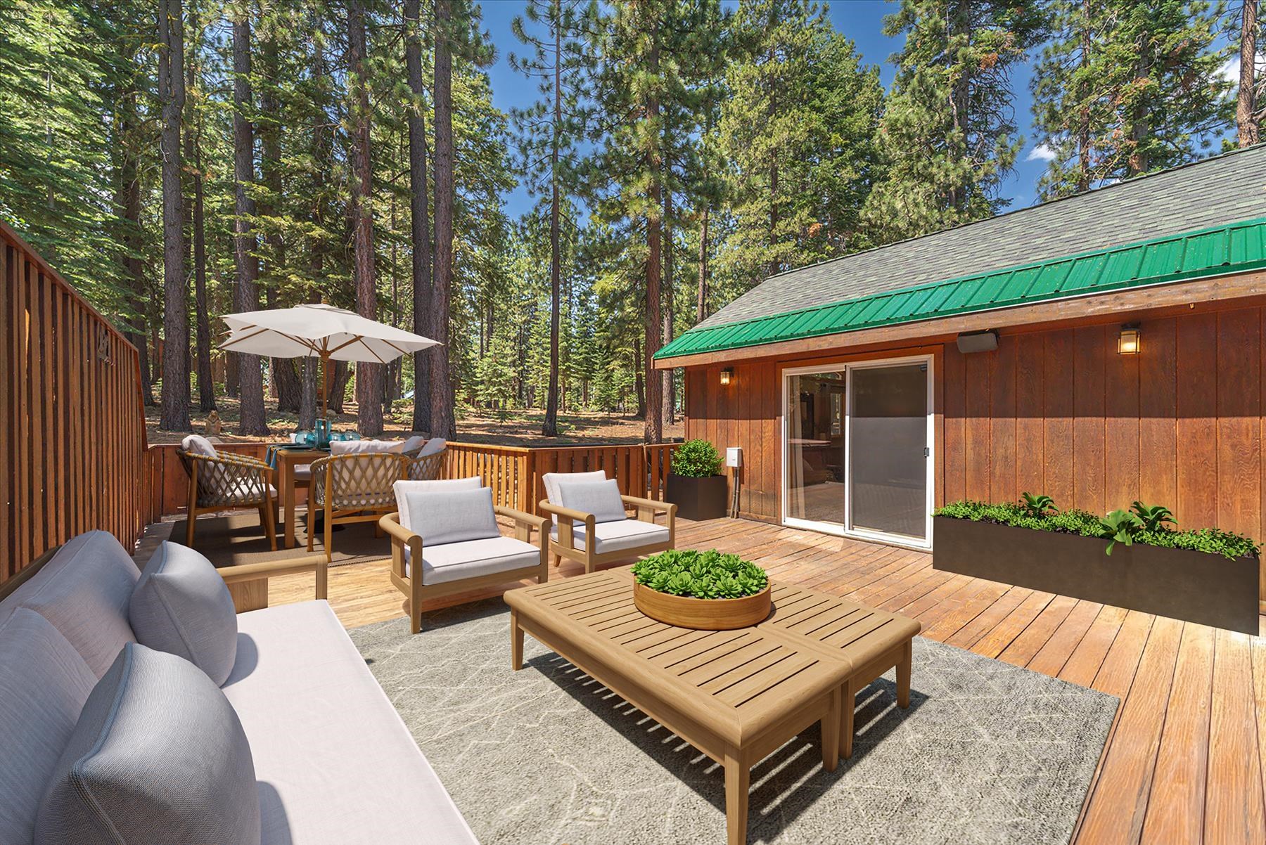 14265 Hansel Avenue Truckee, CA 96161 - Photo 16 of 21 a view of a patio with furniture and a yard