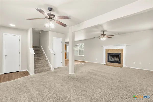 wooden floor and an entryway in a room