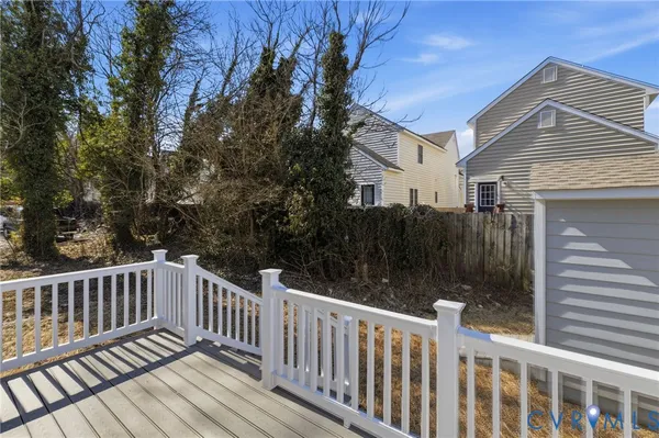 a view of a wooden fence
