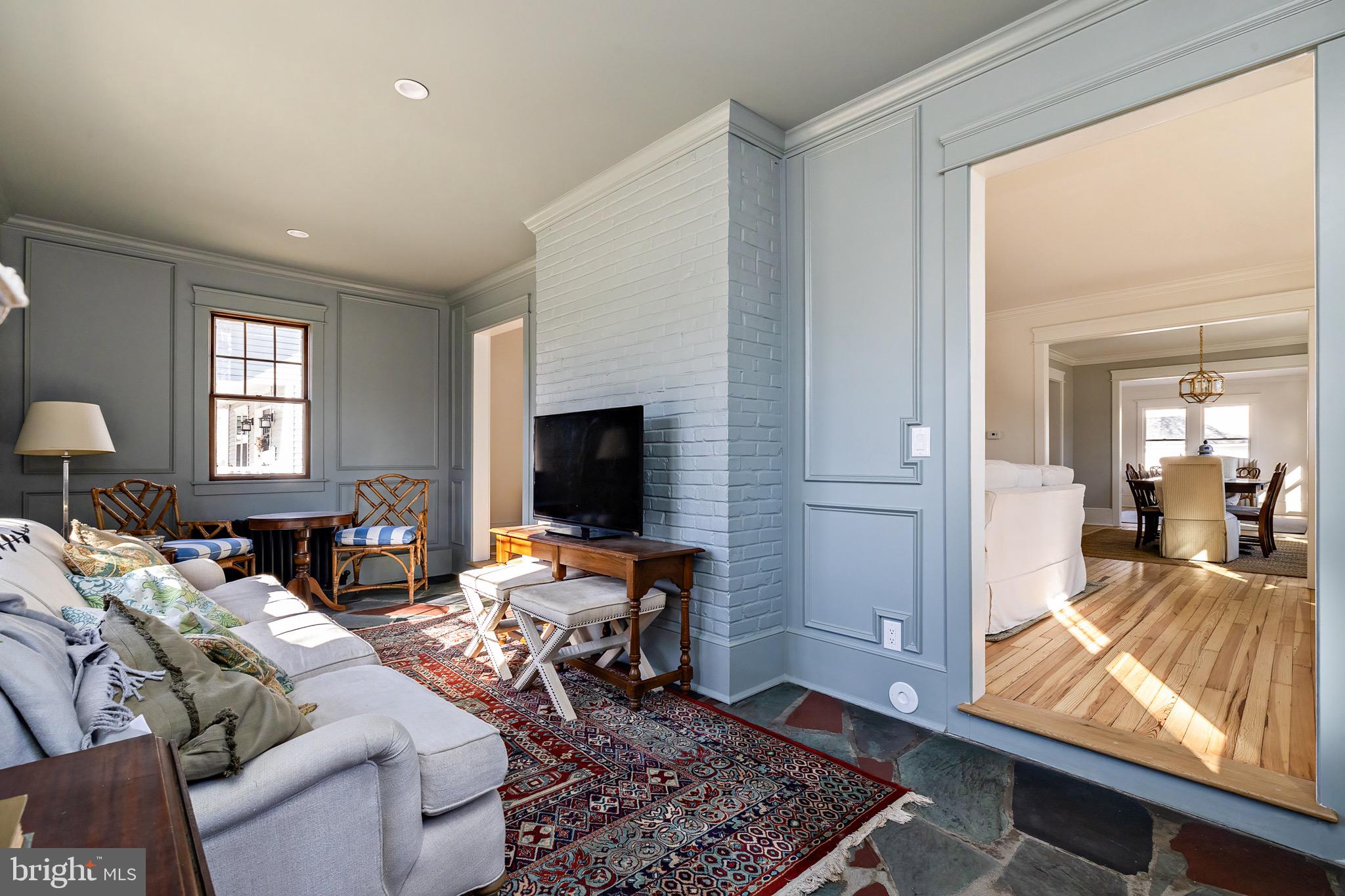131 Marne Avenue Haddonfield, NJ 08033 - Photo 8 of 33 a living room with furniture and a flat screen tv