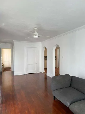 a view of livingroom with furniture and wooden floor