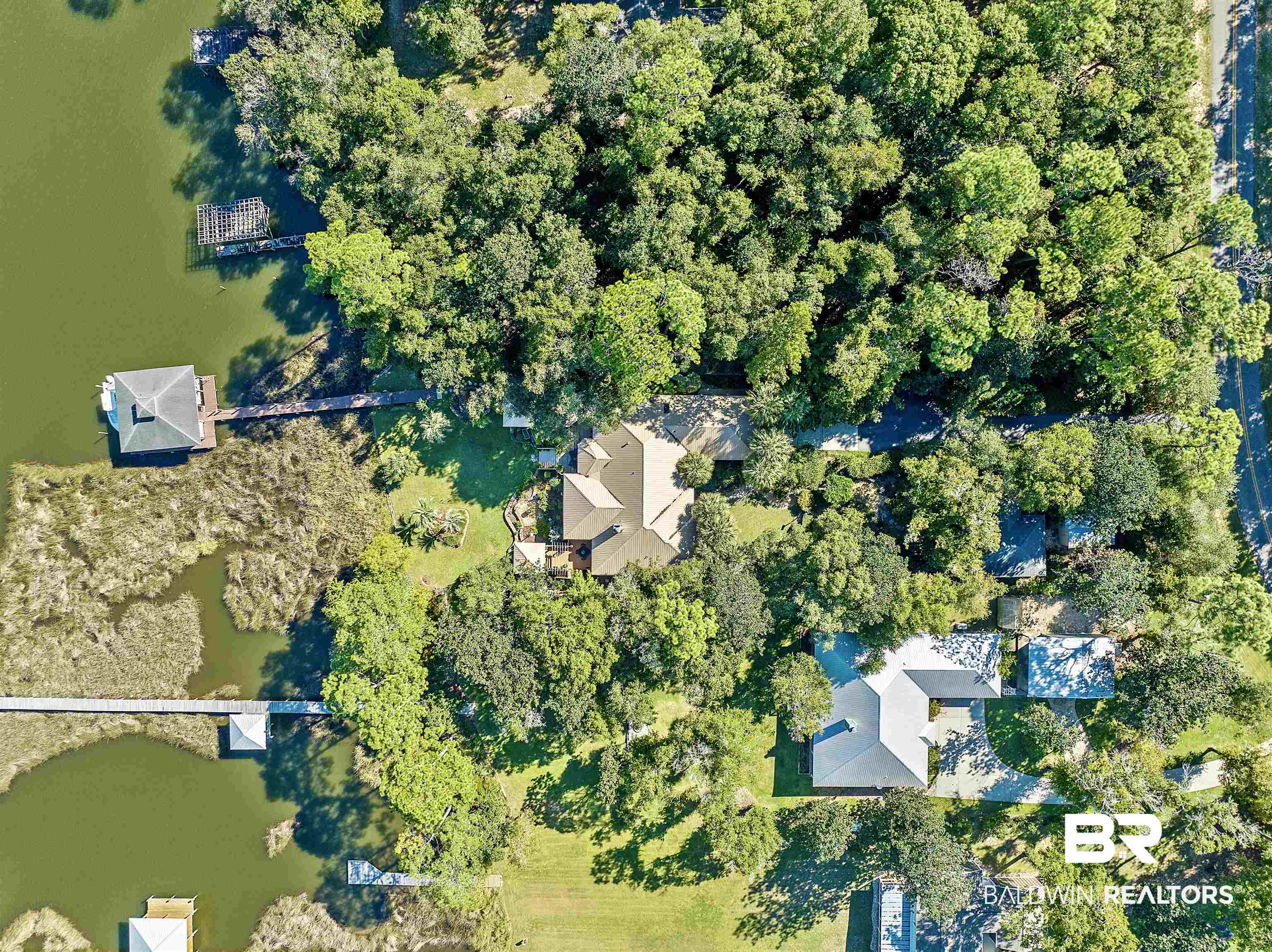 9370 Neumann Drive Elberta, AL 36530 - Photo 42 of 47 Bird's eye view with a water view