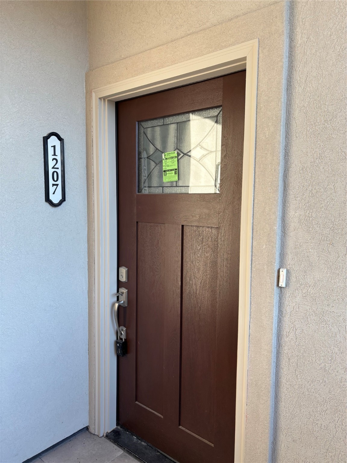 a view of an entryway door