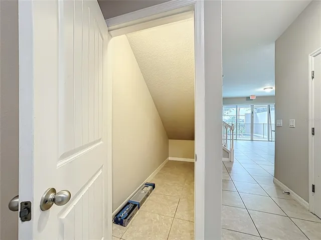 a view of hallway with stairs
