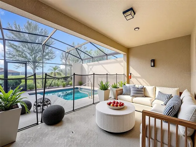 a view of a lake from a yard