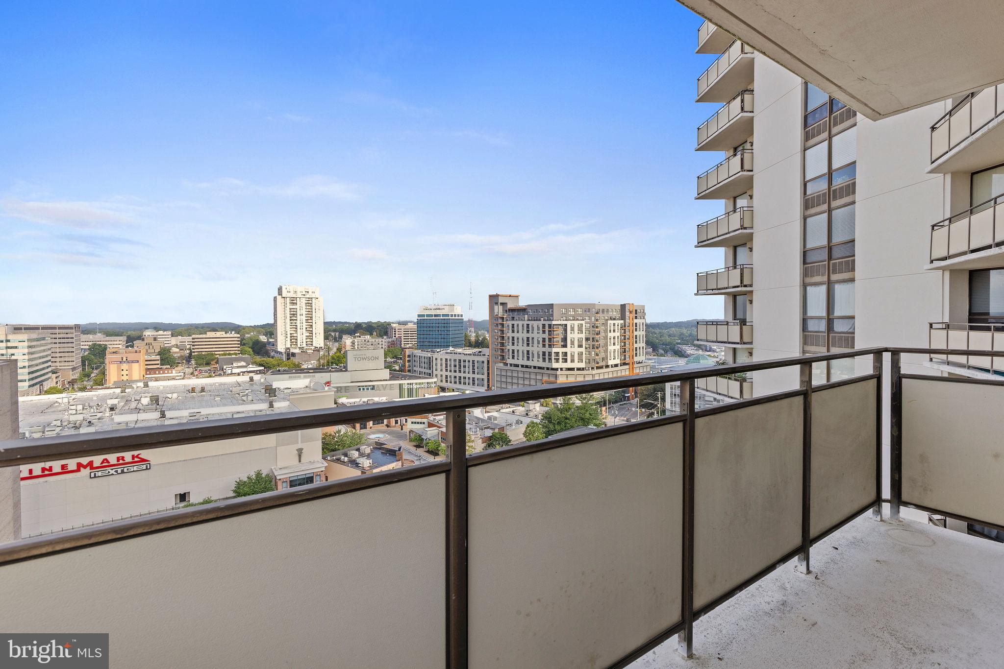 205 East Joppa Road, Unit 1606 Towson, MD 21286 - Photo 11 of 33 a view of a city skyline from a balcony