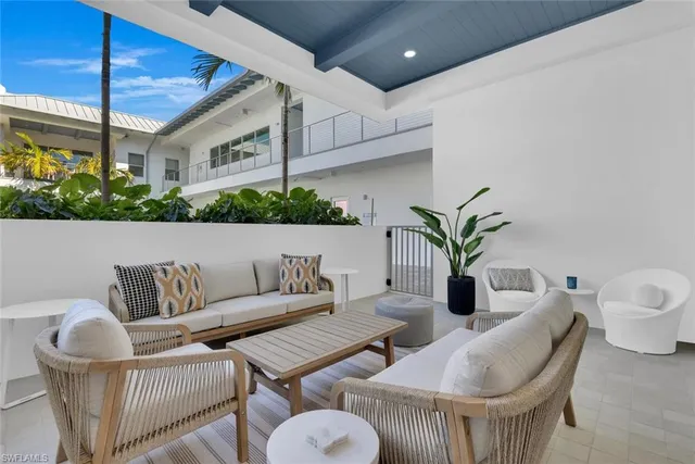 a outdoor living with furniture