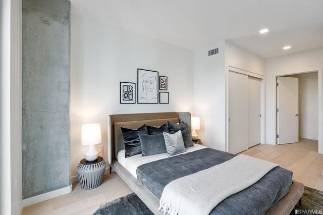 a view of a building and a street