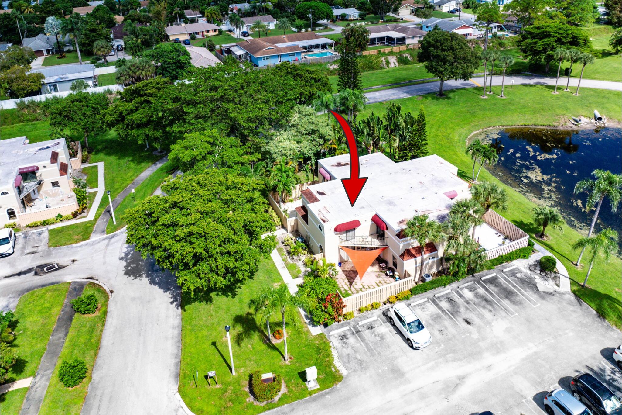 3900 Village Drive, Unit D Delray Beach, FL 33445 - Photo 35 of 43 Arial view 1