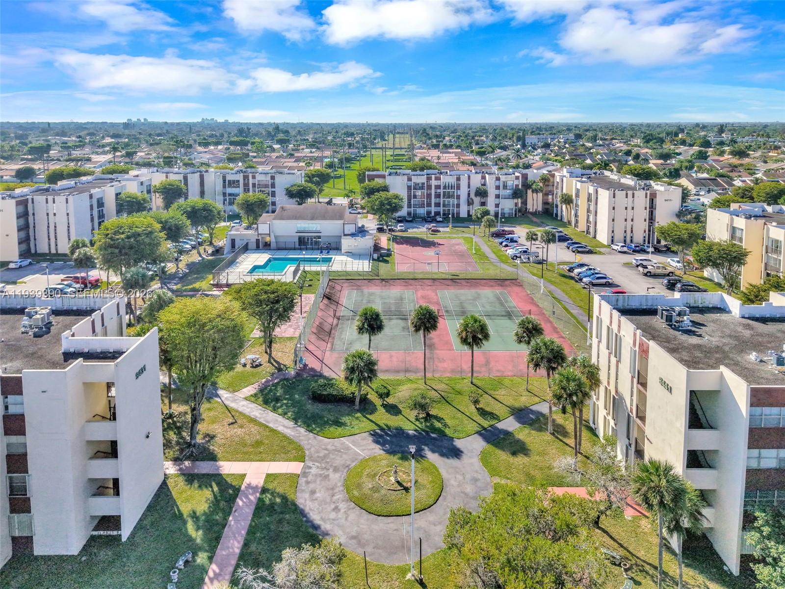 9441 Southwest 4th Street, Unit 309 Miami, FL 33174 - Photo 42 of 44 an aerial view of multiple house with yard