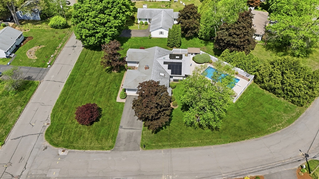 30 Birch Hill Road Northampton, MA 01062 - Photo 4 of 42 an aerial view of a house with a garden and trees