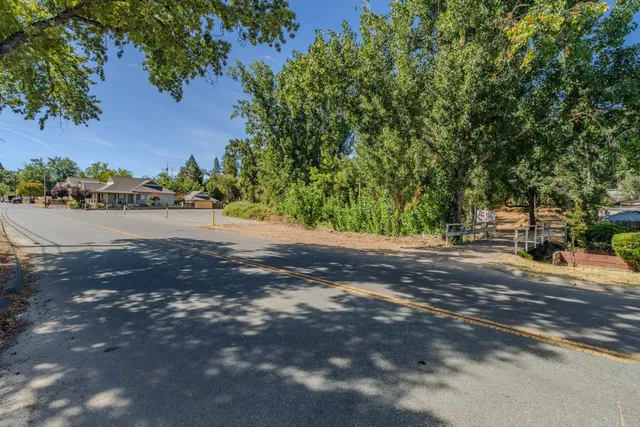 a view of road and yard