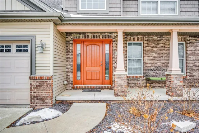 a front view of a house