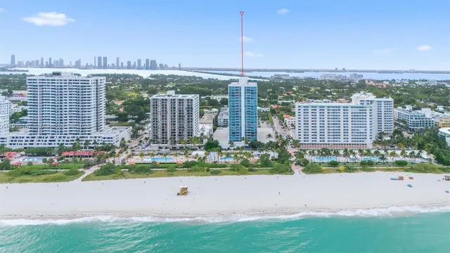 a view of a city with tall buildings