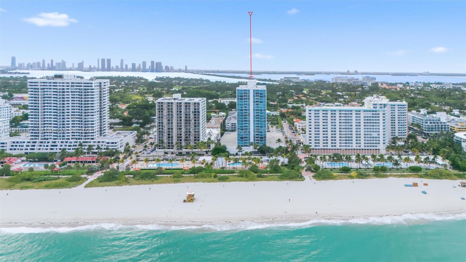 a view of a city with tall buildings