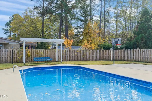 a view of a yard with an outdoor space