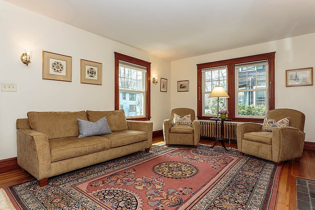 29 Ware Road Newton, MA 02466 - Photo 3 of 25 a living room with furniture and a rug