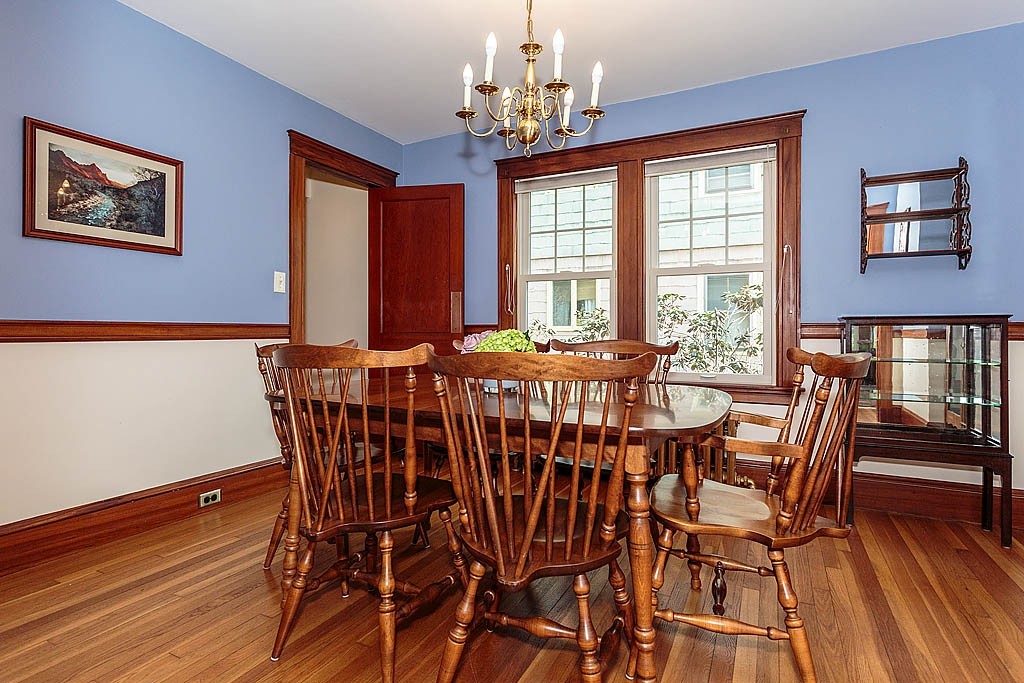 29 Ware Road Newton, MA 02466 - Photo 7 of 25 a view of a dining room with furniture window and wooden floor