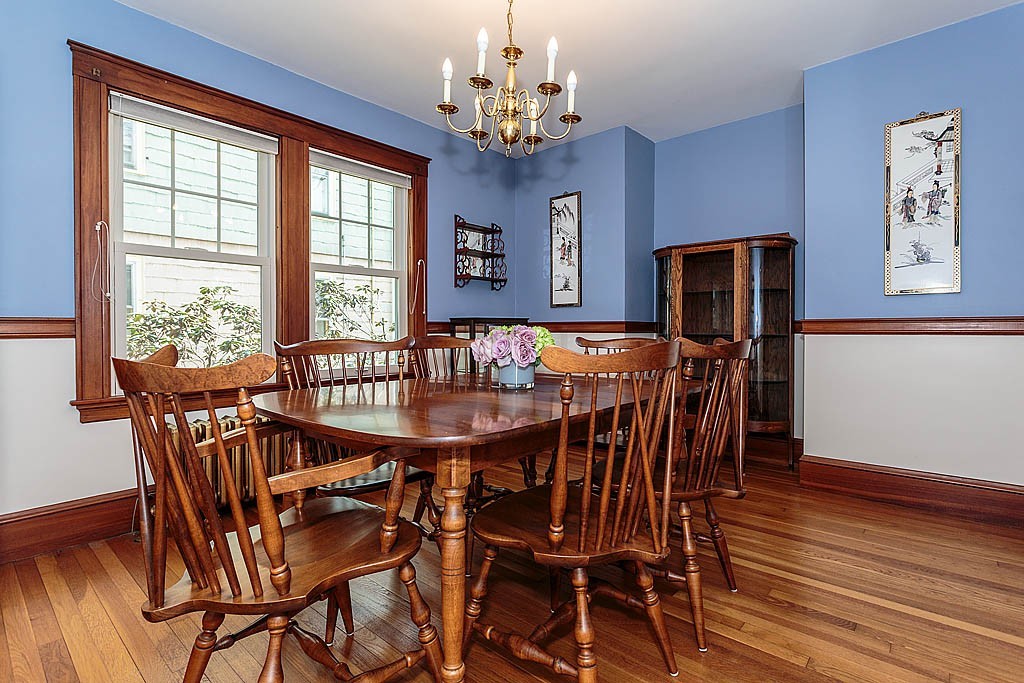 29 Ware Road Newton, MA 02466 - Photo 8 of 25 a view of a dining room with furniture window and wooden floor