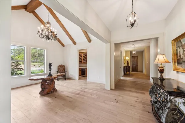 a room with furniture and a window