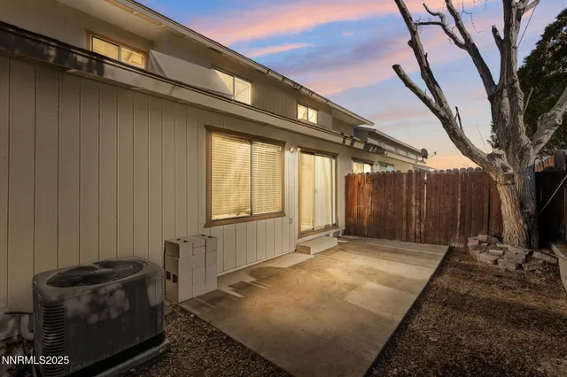 a backyard of a house