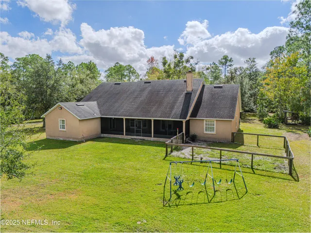 a view of a lush green forest