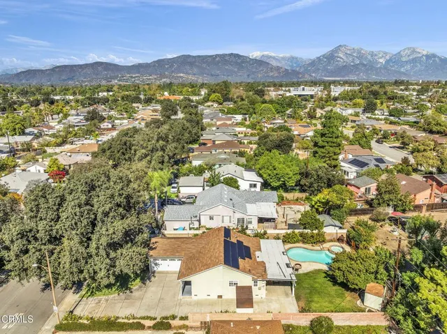 a view of city and mountain
