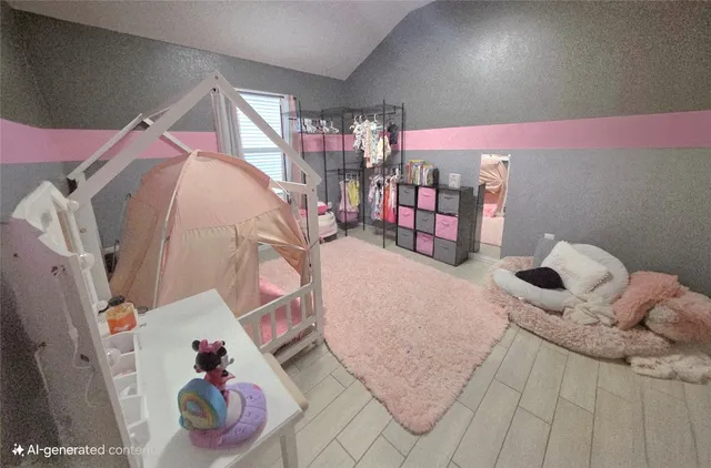 a bed room with a bed and a couch