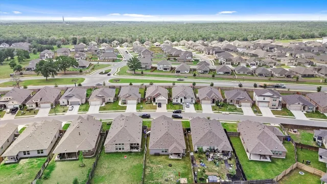 an aerial view of a city