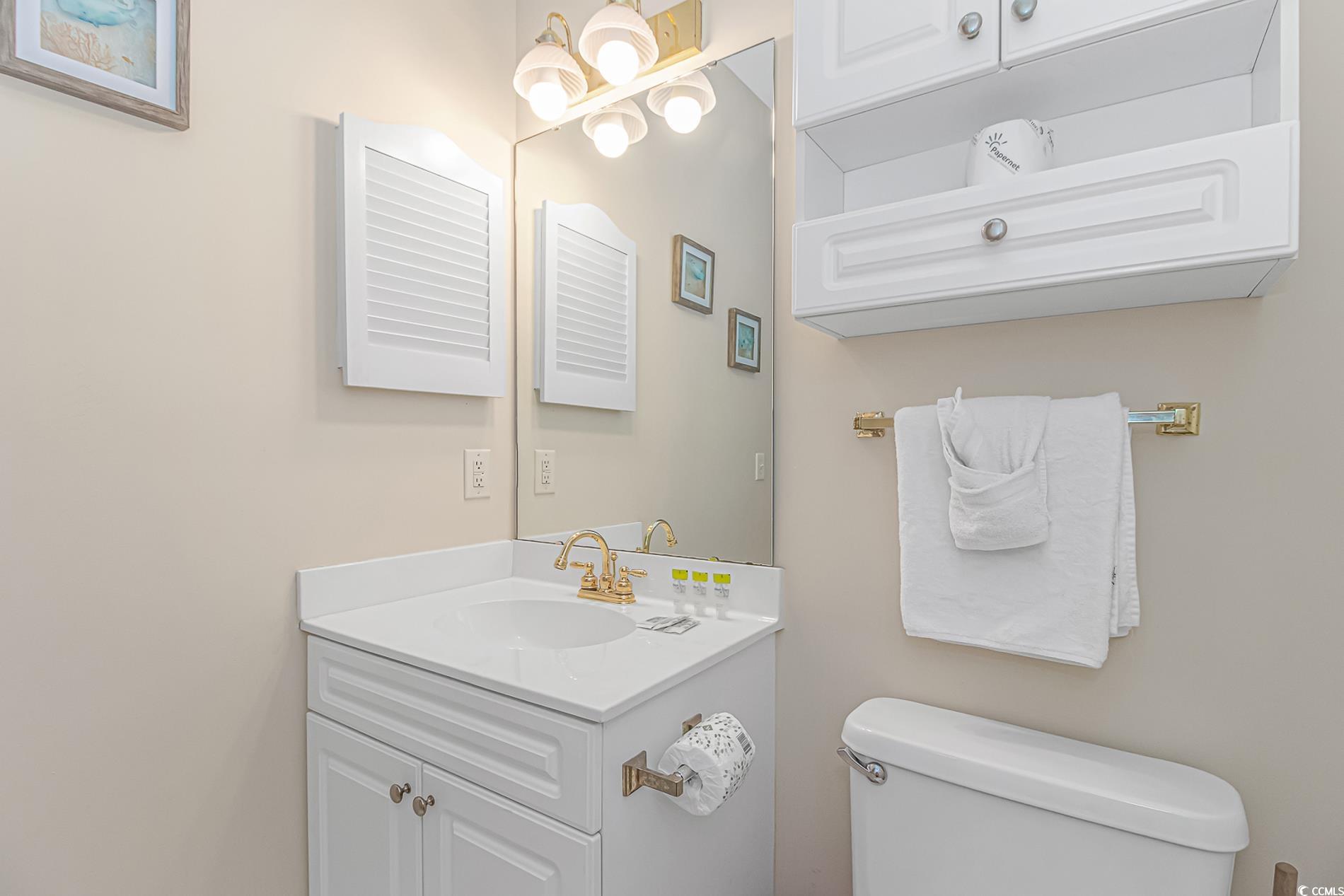 4647 Wild Iris Drive, Unit 303 Myrtle Beach, SC 29577 - Photo 21 of 29 Half bath with vanity and toilet