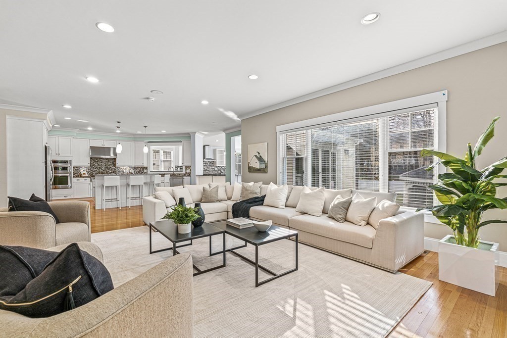 74 Oak Street Wellesley, MA 02482 - Photo 8 of 40 a living room with furniture and a large window