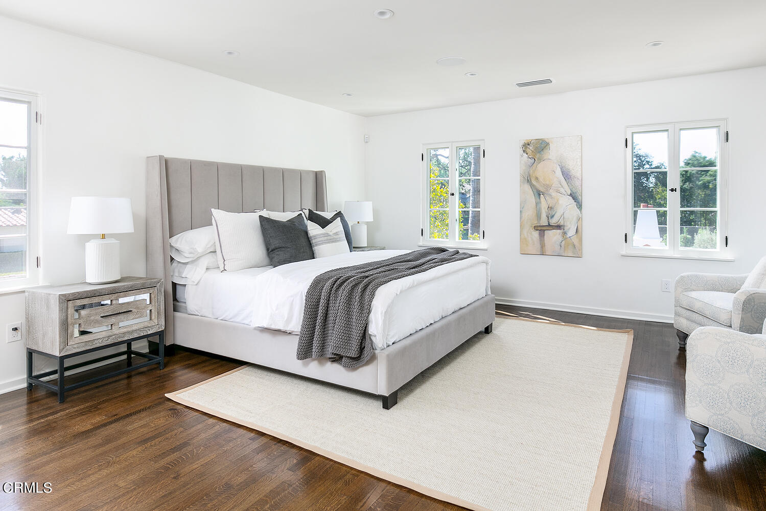 1570 San Pasqual Street Pasadena, CA 91106 - Photo 25 of 72 a bedroom with a bed and a large window with wooden floor