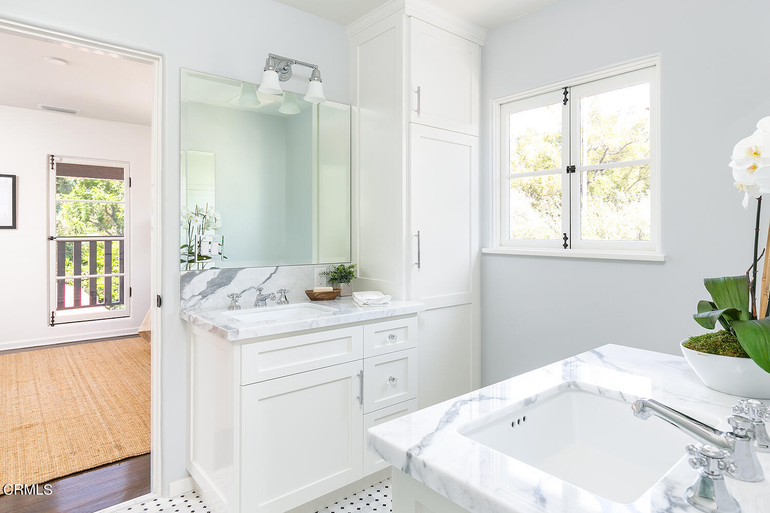 1570 San Pasqual Street Pasadena, CA 91106 - Photo 35 of 72 a bathroom with a granite countertop sink and a window