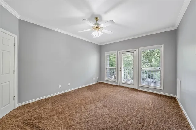 a view of a balcony with wooden floor