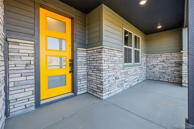 a view of front door of house
