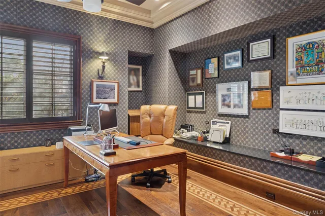 a bed room with a bed and furniture