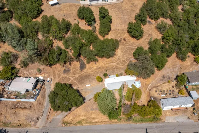 an aerial view of a residential houses