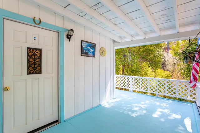a view of a hallway with entryway