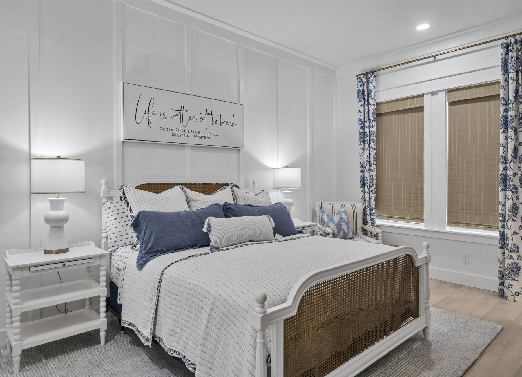 172 Baird Road Santa Rosa Beach, FL 32459 - Photo 14 of 46 a bedroom with bed and a window