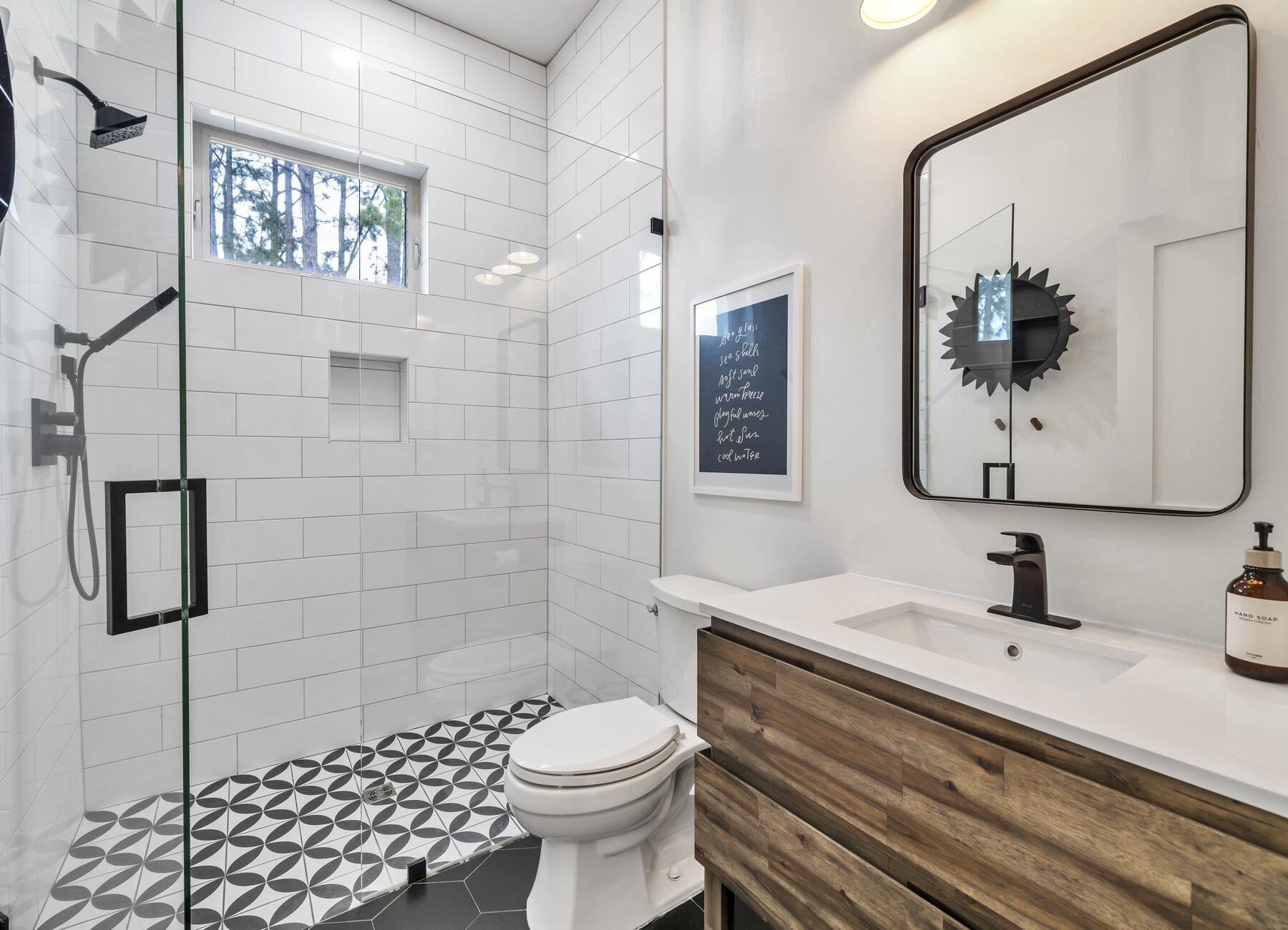 172 Baird Road Santa Rosa Beach, FL 32459 - Photo 19 of 46 a bathroom with a sink toilet and shower