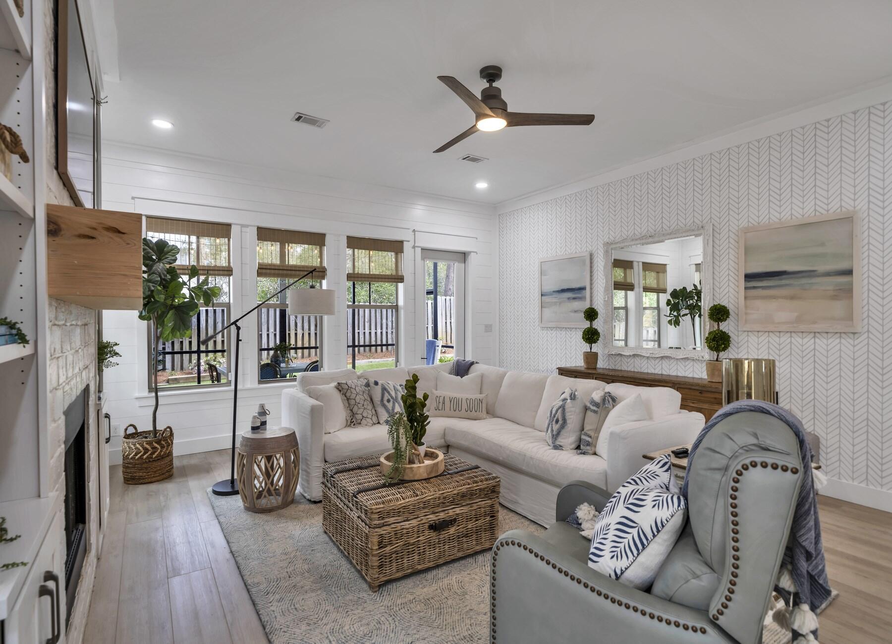 172 Baird Road Santa Rosa Beach, FL 32459 - Photo 2 of 46 a living room with furniture and a large window