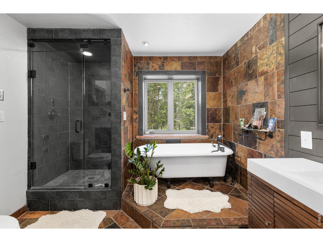 187 Lynx Drive Ward, CO 80481 - Photo 20 of 50 a spacious bathroom with a bathtub and a shower