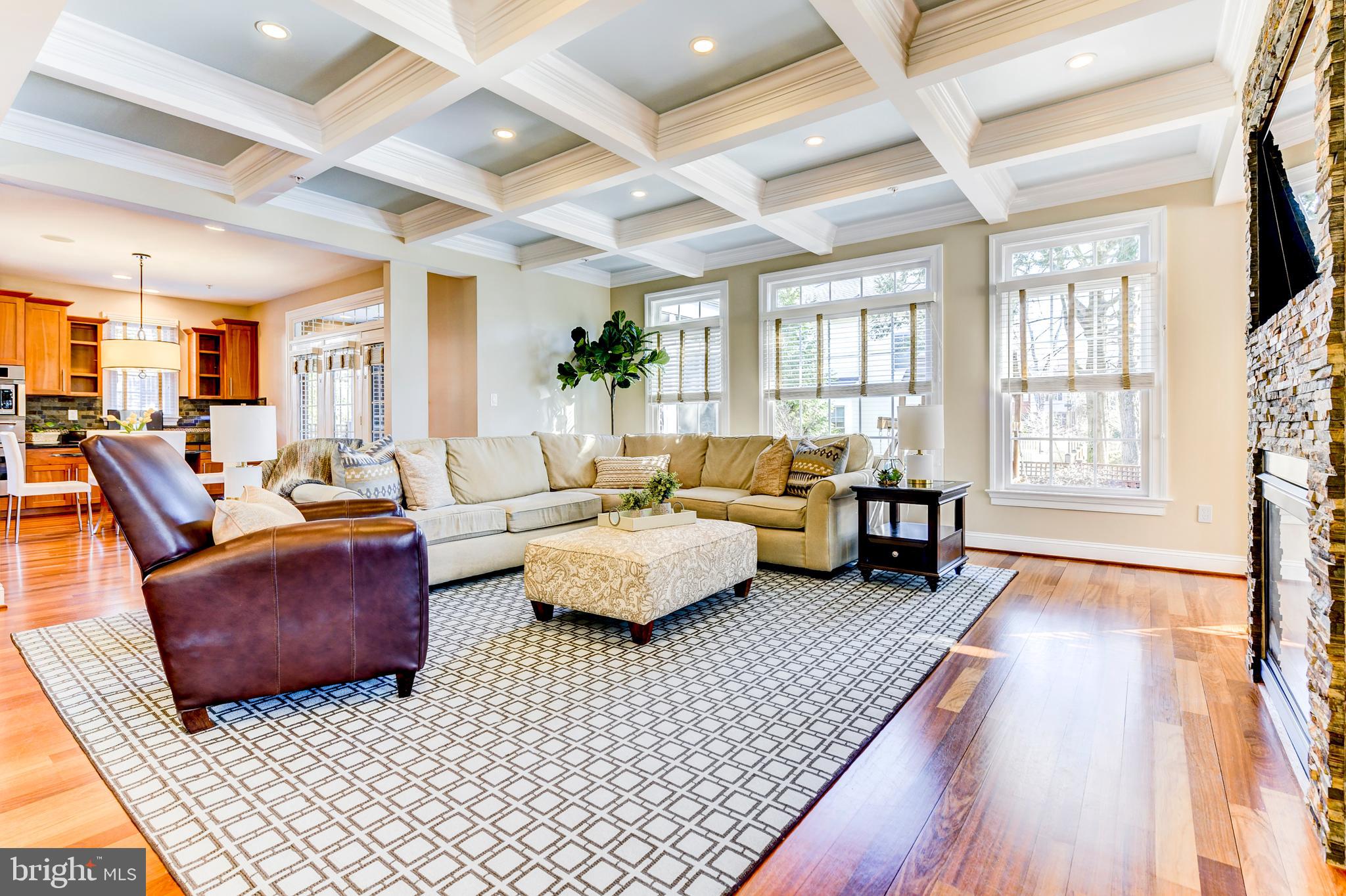 8603 Rayburn Road Bethesda, MD 20817 - Photo 12 of 67 Great room with 2-sided gas fireplace