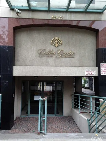 a front view of a building with entryway