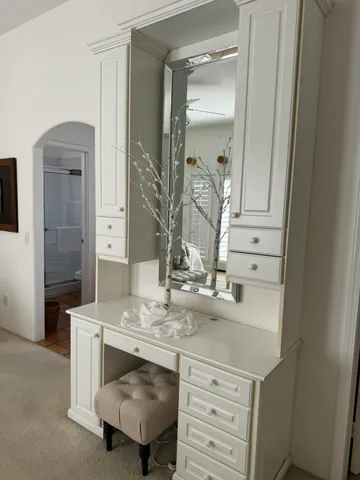 a room with furniture and a window