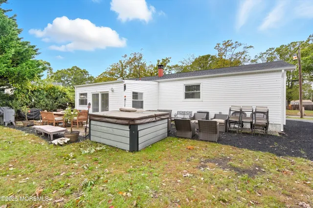 a view of a house with patio