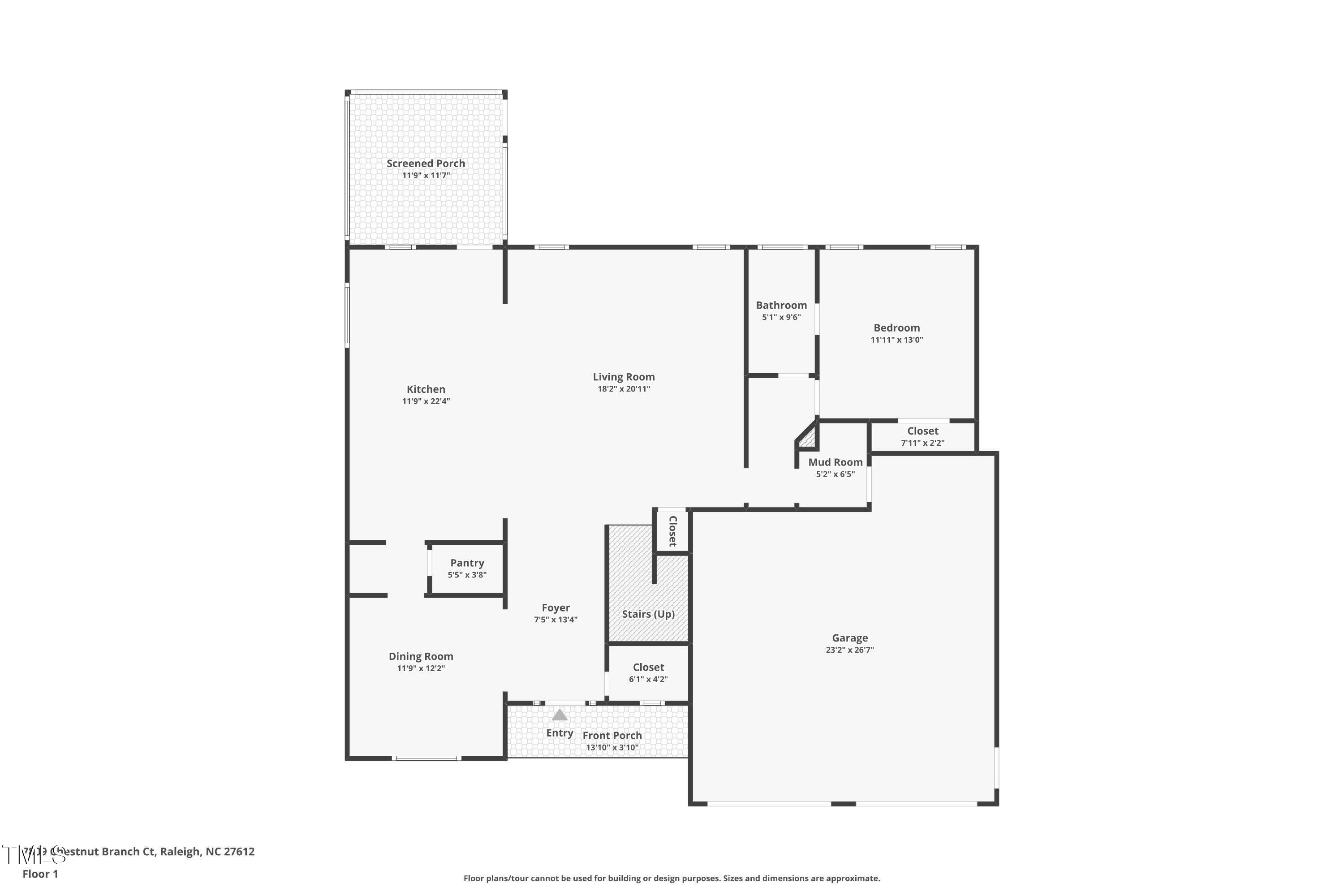 7809 Chestnut Branch Court Raleigh, NC 27612 - Photo 58 of 60 Floor Plan-1st Floor