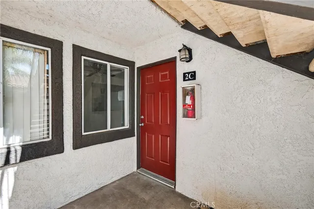 a view of an front door